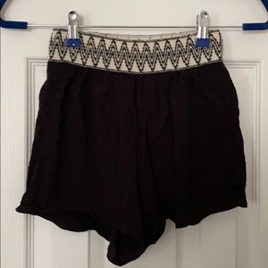 Black Flowy Shorts
